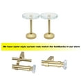 thumbnail image 3 of MERIVILLE Set of 2 Fleur Crystal Window Drapery Medallion Holdbacks, Curtain Tiebacks, Wall Hook, Tassel Holder, Gold, 3 of 6
