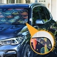 thumbnail image 3 of Yayeee Car Windshield Sun Shade Universal Fit Front Visor Protector, Cartoon Space Cat, 3 of 8