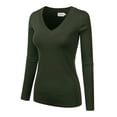 thumbnail image 2 of JJ Perfection Women's Long Sleeve V-Neck Pullover Sweater with Plus Size, 2 of 3
