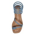 thumbnail image 2 of XYD Women Casual Lace Up Strappy Gladiator Flats Thong Open Toe Sandals Beach Dressy Summer Shoes Size 7 Blue, 2 of 5