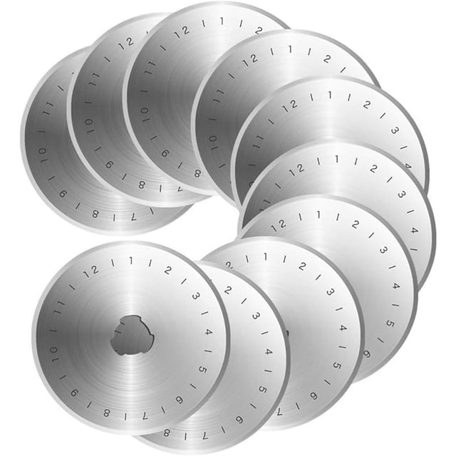 Ultimate Crafting Companion: 45mm Rotary Cutter Blades, High-Grade Stainless Steel for Multi-Purpose Cutting, Compatible with Fiskars Olfa, Sharp Reliable Tools with Protective