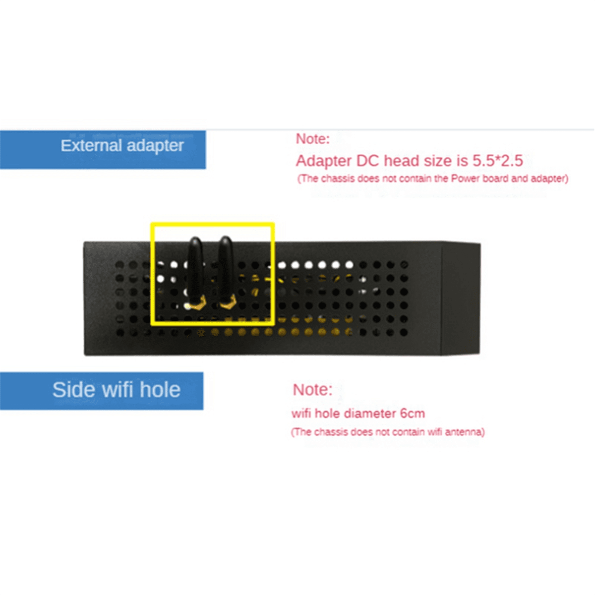 M10 Mini ITX Computer Case HTPC Host Chassis USB2.0 ITX Enclosure Industrial Control Chassis for Office Business