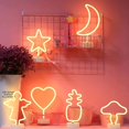 thumbnail image 4 of Led Neon Sign Light With Holder Table Decoration Night Lamp With Battery For Party, 4 of 4