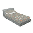 thumbnail image 2 of Ambesonne Forest Fitted Sheet & Pillow Sham Set, Doodle Wildlife Print, Twin, Multicolor, 2 of 2