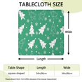thumbnail image 2 of Green Christmas Tree Pattern Square Fitted Tablecloth with Elastic Edge,Square Table Cover,Washable Elastic Table Cover for Home Kitchen Party Decor 34"x34", 2 of 6