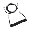 thumbnail image 5 of Cable de teclado mecánico de doble manga enrollado personalizado con conector de aviación de teclado USB C a USB A de aviación de metal desmontable negro, 5 of 5