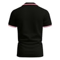 thumbnail image 4 of 250 Anniversary Usa Polo Shirts for Men Usa Flag Print Lapel Collar Short Sleeve V Neck T-Shirt Fourth Of July Patriotic Star Relaxed Fit Soft Tshirts, 3XL, #01 Black, 4 of 4