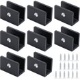 thumbnail image 1 of soportes para estantes de vidrio, utilizables en cocina, baño, sala de estar. Soporte para estantes de vidrio y madera con clips, abrazadera de vidrio ajustable, fijación de estantes de vidrio., 1 of 5