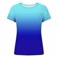 thumbnail image 4 of KyCheLot Women's Casual Going out Tops Crop Slim Short Sleeve Ribbed Stretchy Basic T Shirts, 4 of 6
