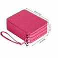 thumbnail image 3 of HOARBOEG 7.87*6.30*2.76in Large Capacity Cloth Pencil Case Holds 72 Color Pencils, Multi-Compartment Storage Organizer Three Layer Partition Pencil Pouch(Red/Purple/Green/Blue), 3 of 8