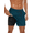 Peacock Blue, variant on COOFANDY Men's Swim Trunks Bathing Suit with Compression Liner Pockets Quick Dry Swimsuit Beach Board Swim Short Swimwear
