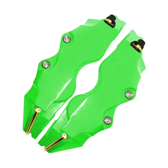 2Pcs ABS Car Brake Caliper Cover 3D Styling Caliper Protector Auto Wheel Hub Decor Protective Shell Vehicle Brake Accessory(Green-19x5.3x3.8cm)