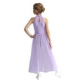 thumbnail image 3 of Alvivi Kids Girls Sleeveless Lyrical Dance Dress Ballet Chiffon Skirt Leotard Color Block Ballerina Dancewear Light Purple 14, 3 of 7