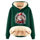 thumbnail image 1 of Chaquetas y abrigos casuales con capucha de manga larga para mujer, jersey con capucha de manga larga, top con estampado navideño, abrigo casual, top de poliéster para mujer, 1 of 2