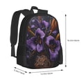 thumbnail image 2 of Balery Ornate Purple Floral Vase Backpack for Men and Women - Durable 600D Oxford Cloth -Large Capacity, Water-Resistant School, Travel, and Hiking Bag, 2 of 7