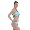 thumbnail image 4 of Daiia Dog Wrapped in Towel printed 2 piece Swimsuit Bikinis for Women High Waisted Racerback Bathing Suits Summer Tummy Control Scoop Neck Swimwear-Medium, 4 of 8
