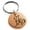 Rose, variant on Stainless Steel Letter A Initial Floral Monogram Engraved Small Medallion Circle Charm Keychain Keyring