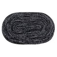 thumbnail image 3 of Better Trends 30" x 50" Oval Braided Rug 100% Polyester Durable and Stain Resistant Reversible Indoor Area Utility Rug, Chenille Tweed Collection - Black & Gray, 3 of 5