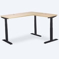 thumbnail image 1 of Motion Series - L Shape Desk  Black Frame Oak Brown Top, 1 of 1