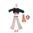 thumbnail image 4 of 7pcs  de felpa pantalones sombrero ropa traje traje casual para muñeca de 30 cm vestir Zulema Trajes de muñeca con zapatos, 4 of 8
