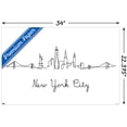 thumbnail image 3 of Line Art Skyline - New York City Wall Poster, 22.375" x 34", 3 of 3