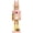 PINK, variant on Jiibva Easter Bunny Wooden Nutcracker, 12" Seasonal Rabbit Figure for Home Tabletop Decoration