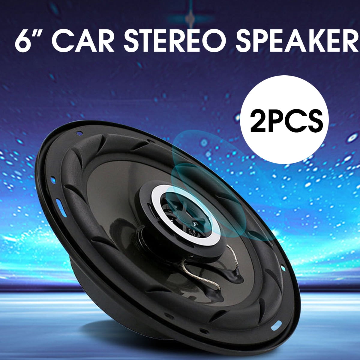 2pcs 6 inch 400W No Field Type 4Way Car Coaxial Speakers