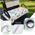 thumbnail image 5 of Golf Cart Seat Covers for 2 Seater,Colorful Alphabet Soft Microfiber Cart Seat Towel Blanket,Cartoon Animal Color Block Art Absorbent Breathable Non Slip Bench Seats Protector for Golf Course 51"x31", 5 of 9