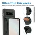 thumbnail image 5 of TOP SHE Case for Samsung Galaxy S10 (SM-G973) Cell Phone (6.1 Inch) - Synthetic Leather Protective Case with Card Slot / Kickstand, Slim Fit Lightweight Simple Fashion Cover (Black), 5 of 7