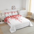 thumbnail image 3 of Erosebridal Ensemble de Literie Chic Feuille Grand, Couette Botanique Tropicale, Décor Eucalyptus, Réversible 3 Pcs, 3 of 8