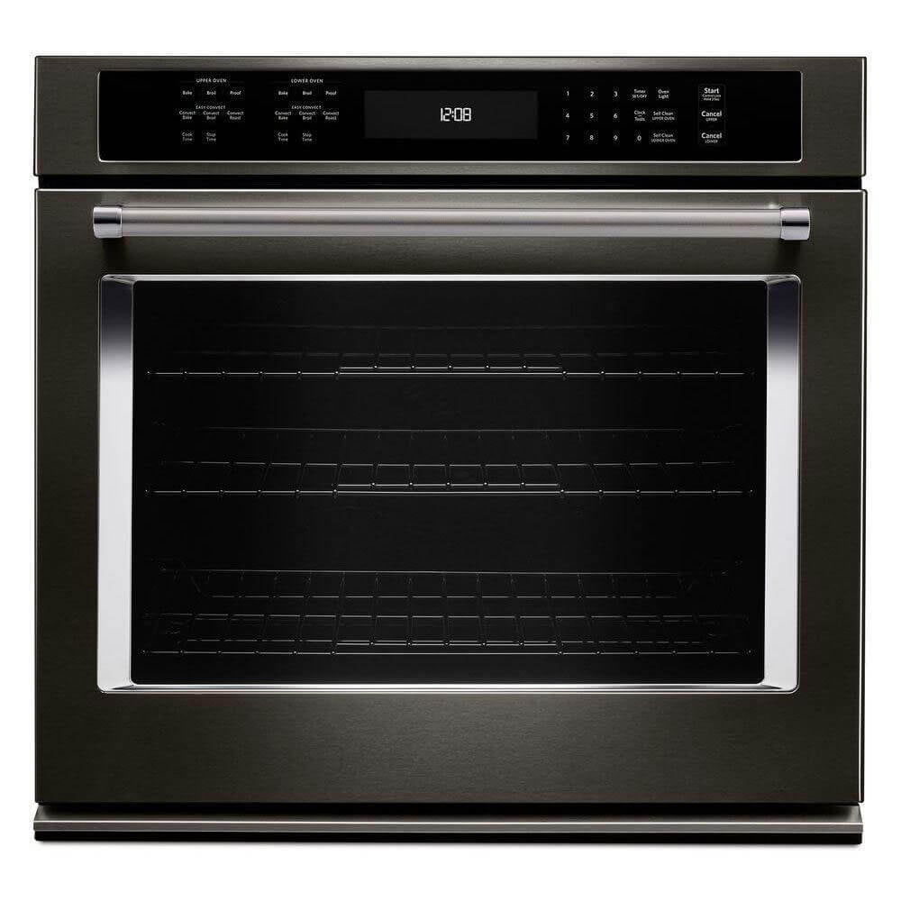 30 inch wall oven black