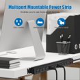 thumbnail image 4 of Protector contra sobretensiones Power Strip HHSOET de montaje giratorio de 12 salidas, 4 of 7