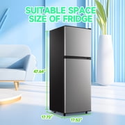 TACOOL 5.0 Cu.ft Small Refrigerator Mini Fridge for Bedroom Drink Holder Large Capacity Suit for Home, Apartment, Office SILVER