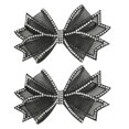 thumbnail image 1 of 1 Pair Bowknot Shoe Charms Rhinestone Decorations for Weddings and DIY Projects, 1 of 9