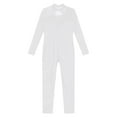 thumbnail image 6 of Doomiva Kids Girls Long Sleeve Full Body Gymnastic Leotard Ballet Dance Bodysuit Unitard Skating Jumpsuit White 12, 6 of 7