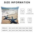 thumbnail image 5 of Chilfamy Starfish Beach Wave Pillow Covers for Couch Sofa Indoor Outdoor Pillow Case Short Plush 1PC 24x24in, 5 of 5