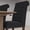 Black Fabric, variant on Merrick Lane Upholstered Parsons Chair with Nailhead Trim in Brown Faux Leather