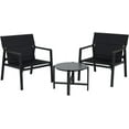 thumbnail image 6 of Grand Patio Outdoor Indoor 3-Piece Bistro Set with Mesh Sling Armchairs, Conversation Set with Side Table, Weather-Resistant Aluminum, Mesh Sling, Black, 6 of 9