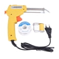 thumbnail image 1 of Soldering Iron Gun Kit Endothermic 60w Automatic Ceramic PTC Heating Core Yellow 50g Tin Wire Hand Held Solder Welding Gun for Soldering Circuit Board EU Plug 220V, 1 of 5