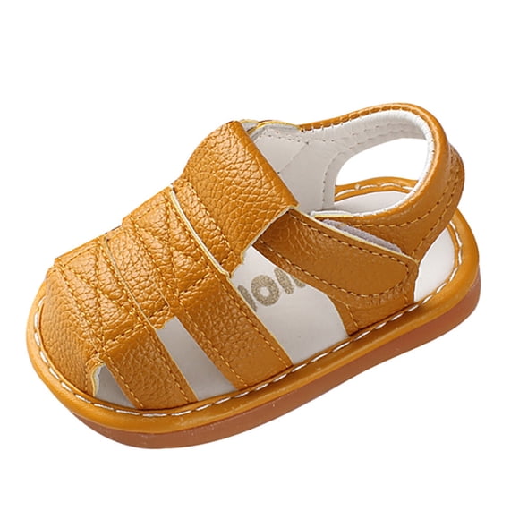 Sandales pour Garçons et Filles en Bas Âge, Chaussures d'Apprentissage à la Marche, Semelles Souples Antidérapantes, Capuchons d'Orteils, Chaussures Baobao pour Enfants, Taille 12-15 Mois