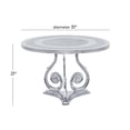 thumbnail image 4 of DecMode 31"W, 21"H Aluminum Traditional Coffee Table, Silver, 1-Piece, 4 of 12