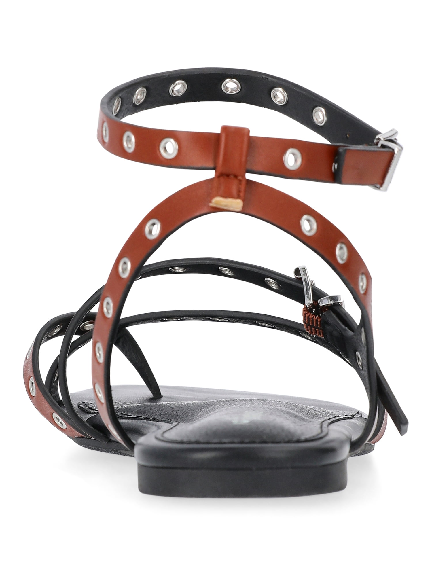 No Boundaries Women's Strappy Flat Sandals