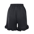 thumbnail image 6 of Shorts for Women 2026 Summer Elastic Waist Wide Leg Ruffle Hem Flowy Casual Beach Shorts with Pockets, 6 of 7