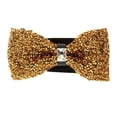 thumbnail image 4 of ziyahi Fashion Men Rhinestone Bow Tie Party Banquet Bowtie Wedding Accessories Gold, 4 of 9