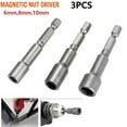 thumbnail image 3 of 3 Pcs 6/8/10mm Magnetic Nut Screwdriver Socket bit Hex Shank Driver Adapter, 3 of 9