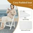 thumbnail image 4 of Spaco 4 Pack Resin Folding Chairs with Padded Seat-White,, 4 of 7