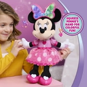 Disney Jr. Colorfinity Minnie Mouse, Interactive Plush Toy, Over 40 Interactions, Ages 3 and Up