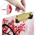thumbnail image 4 of GZHJMY Valentine's Day Cherry Blossom Flower Acrylic Clipboard Letter Size 9" x 12.5" Decorative Clipboard with Low Profile Silver Metal Clip for Office School Student Women Whiteboard Clipboards, 4 of 7