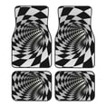 thumbnail image 1 of Fotbe 3D Vortex Illusion Juego de 4 Tapetes para Auto con Estampado – Alfombrillas de Goma Reforzada, Diseño Antideslizante, Protección para Todo el Año – Vehículos, Autos, Camionetas y SUVs, 1 of 7