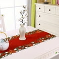 thumbnail image 5 of ToyKingdee Christmas Embroidered Table Runner Cutwork Green Leaves Holiday Table Linens for Christmas Decorations, 5 of 6